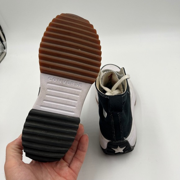 CONVERSE Run Star Hike Platform High Top Black White Canvas - Size 7.5 - Picture 6 of 6